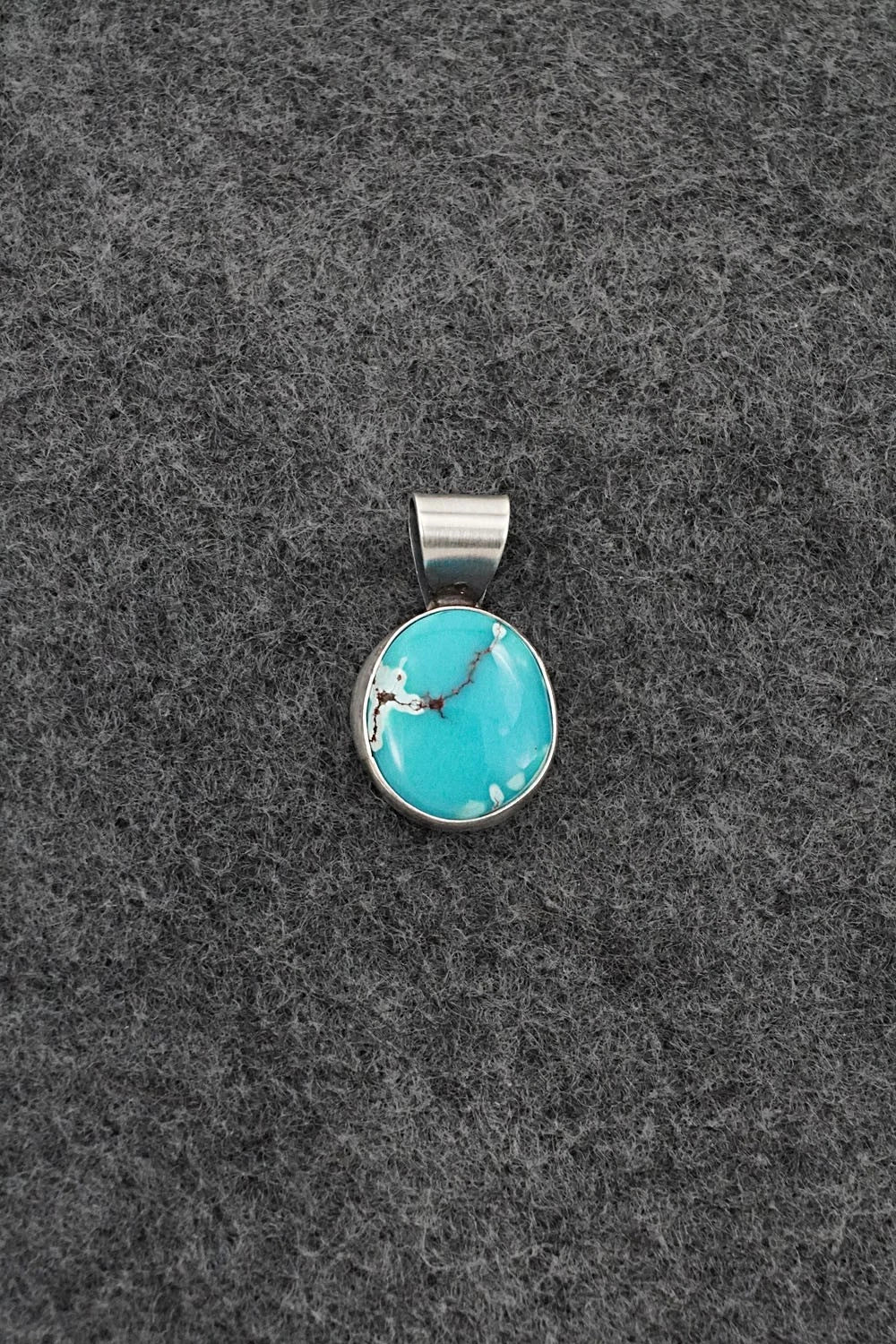 Turquoise & Sterling Silver Pendant - Eugene Gruber