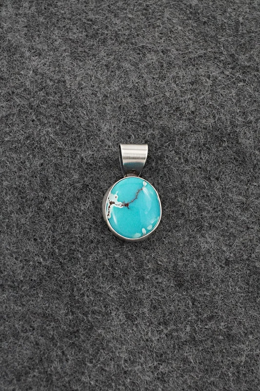 Turquoise & Sterling Silver Pendant - Eugene Gruber