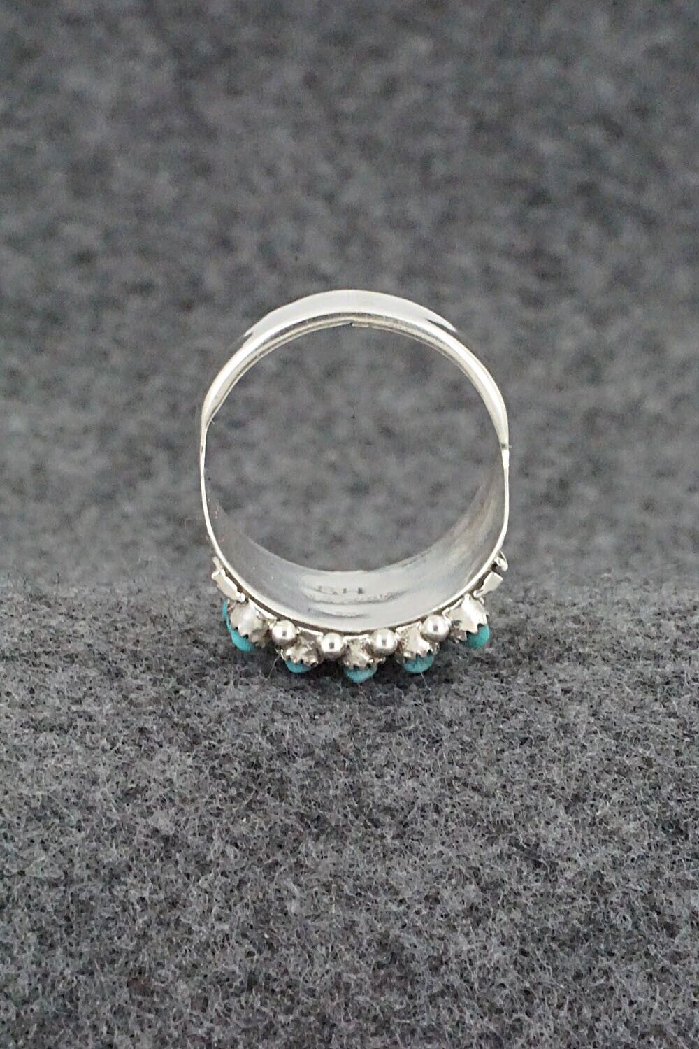 Turquoise & Sterling Silver Ring - Stephen Haloo - Size 8.5