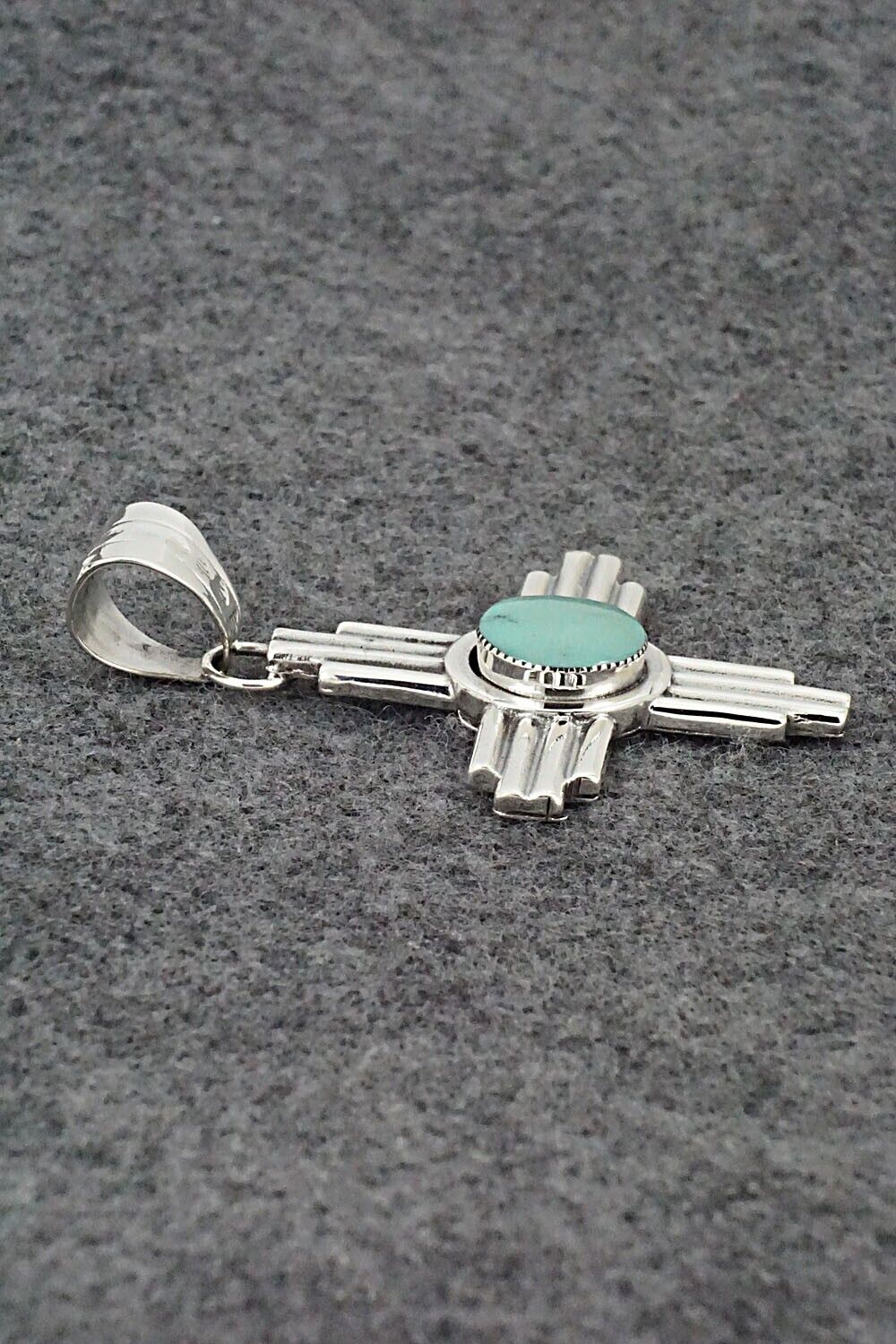 Turquoise & Sterling Silver Pendant - Ryntanna Yazzie