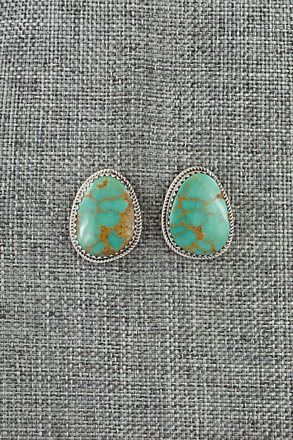 Turquoise & Sterling Silver Earrings - Ernest Hawthorne