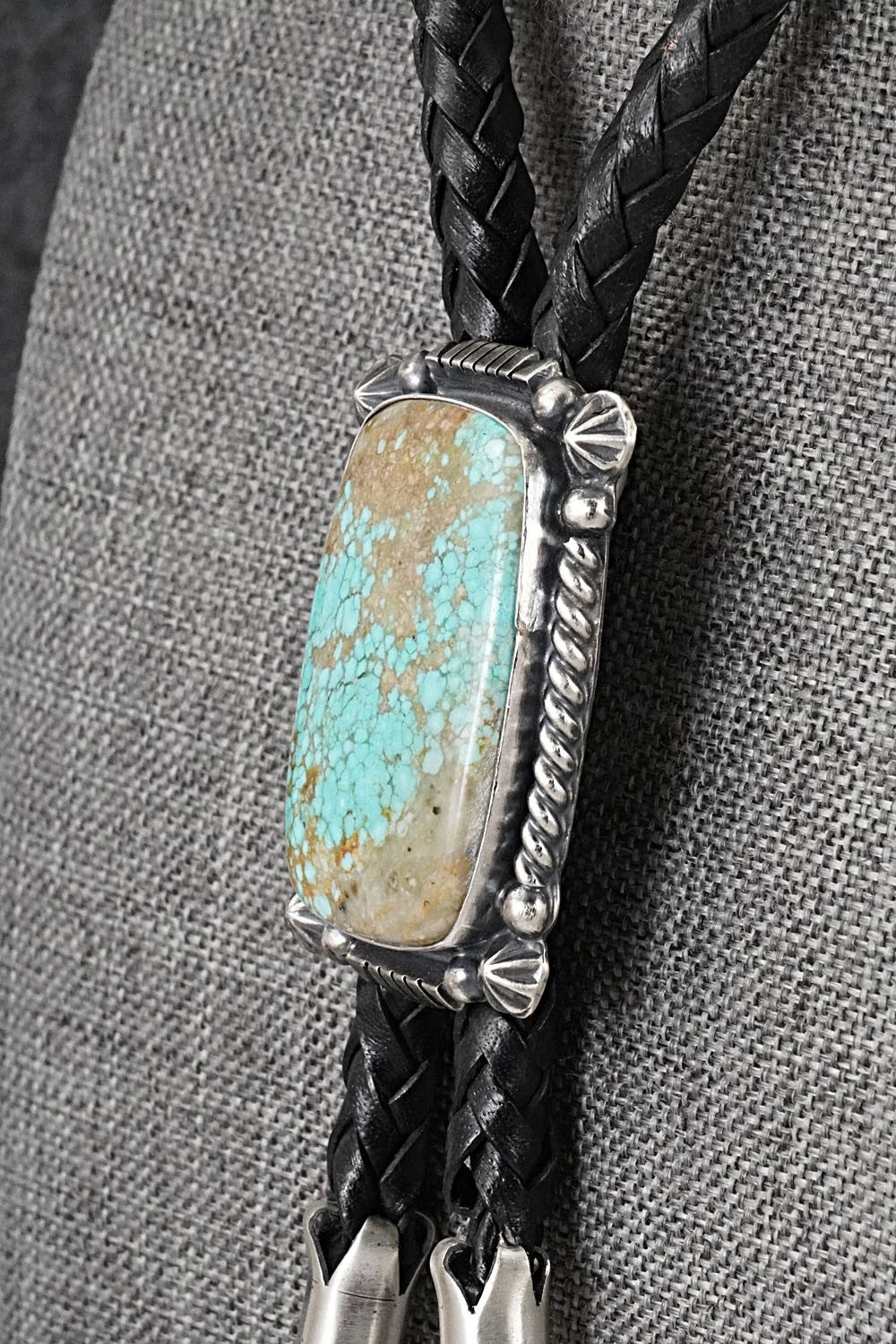 Turquoise & Sterling Silver Bolo Tie - Bob Becenti