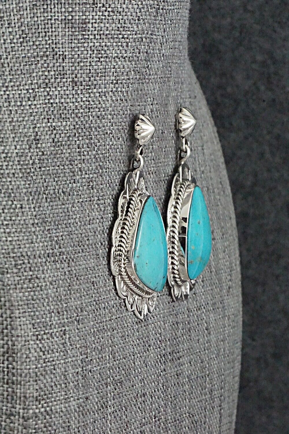 Turquoise & Sterling Silver Earrings - Phyllis Smith