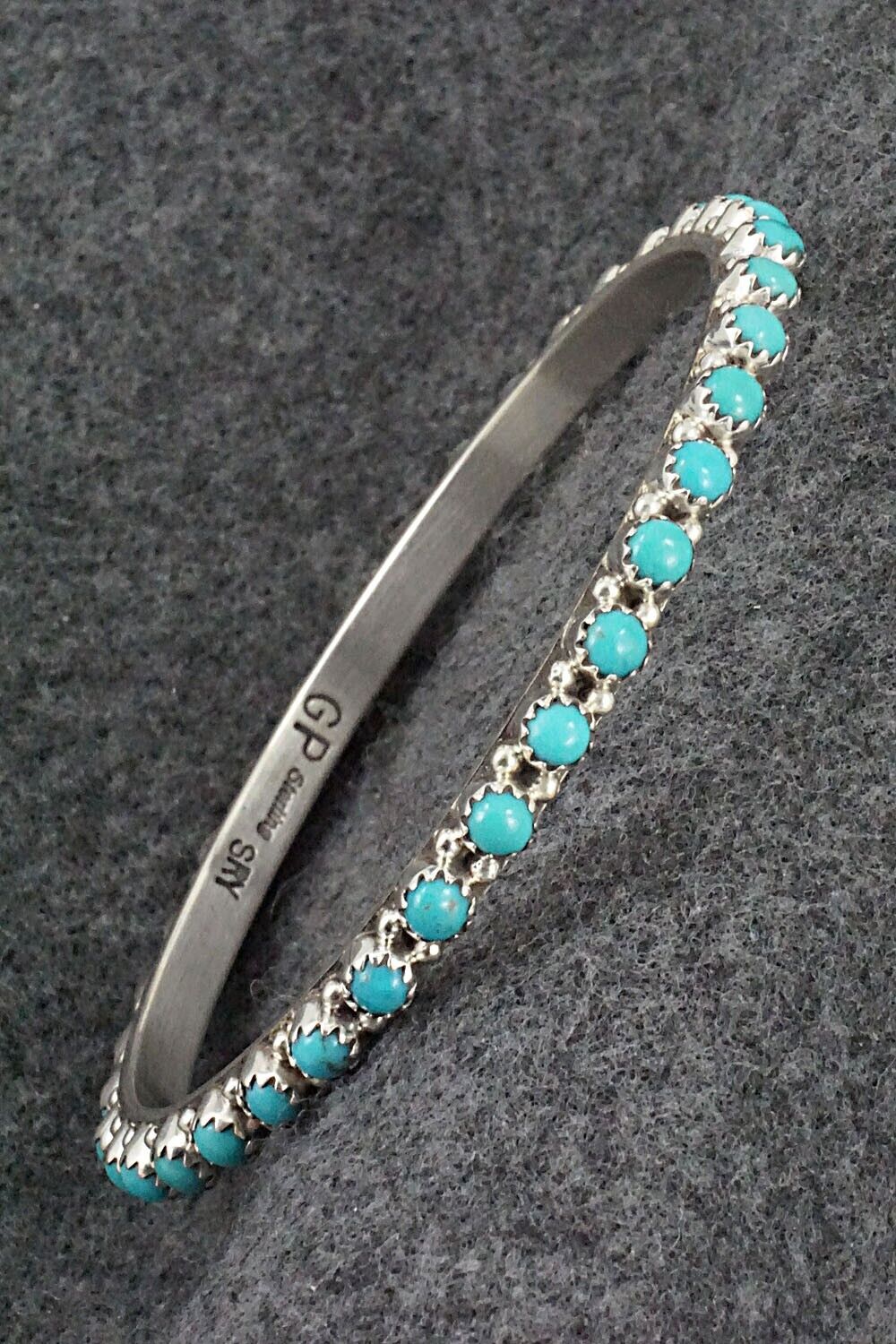 Turquoise & Sterling Silver Bangle - Gaynell Parker