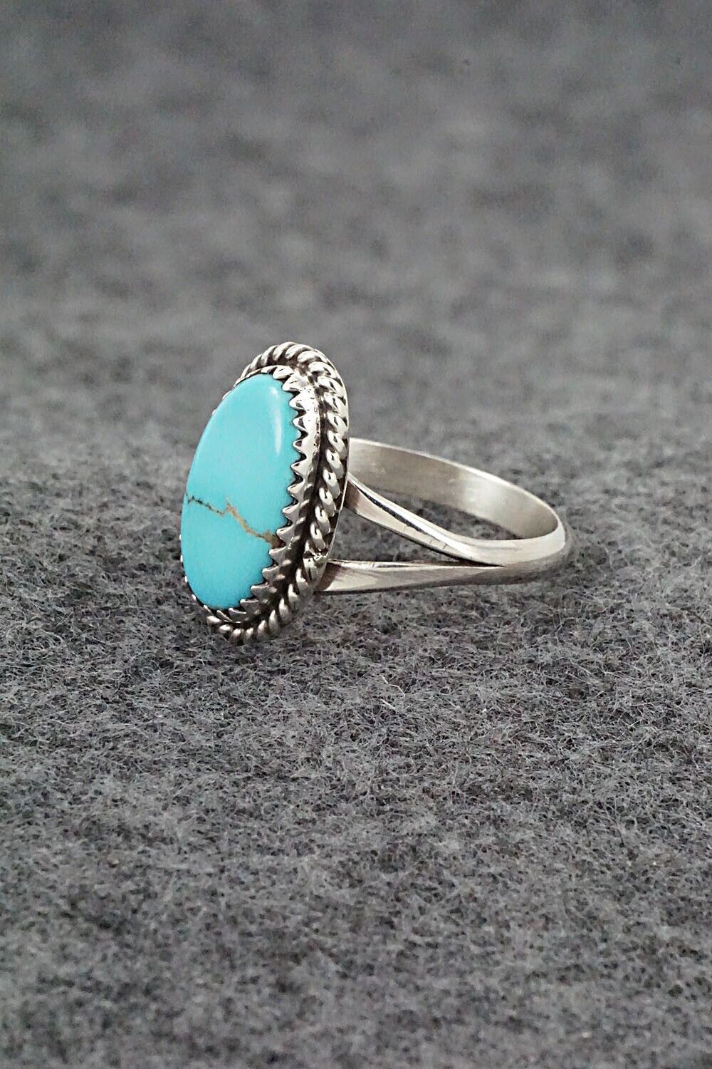 Turquoise & Sterling Silver Ring - Robert Martinez - Size 7