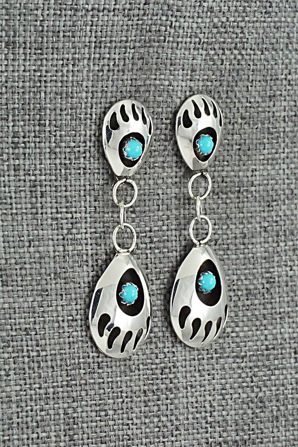 Turquoise & Sterling Silver Earrings - Sandra Parker