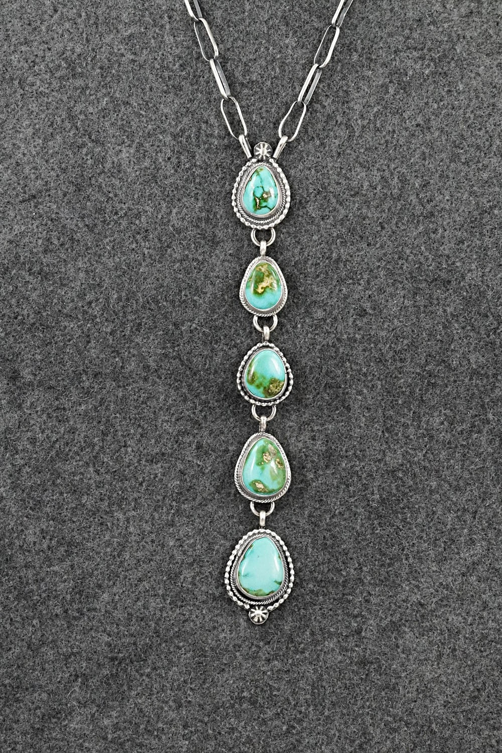 Turquoise & Sterling Silver Necklace - Bobby Johnson