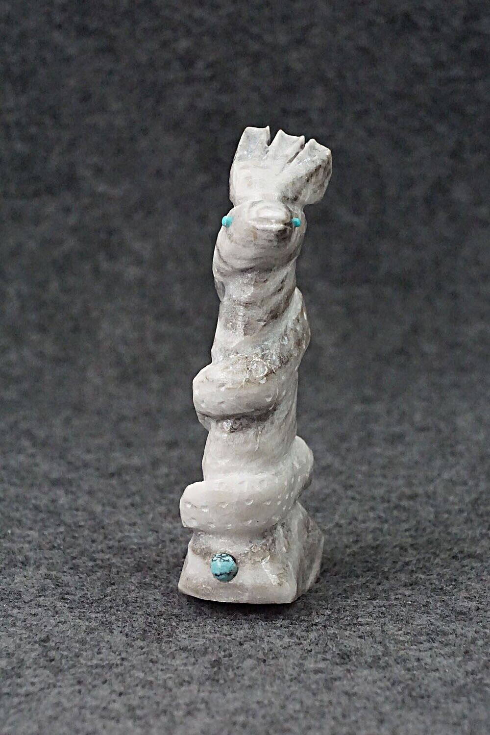 Kolowisi (Feathered Water Serpent) Zuni Fetish Carving - Vander Tsethlikai