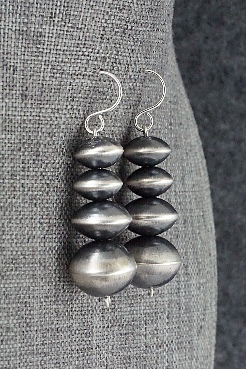 Sterling Silver Navajo Pearl Earrings - Tonisha Haley