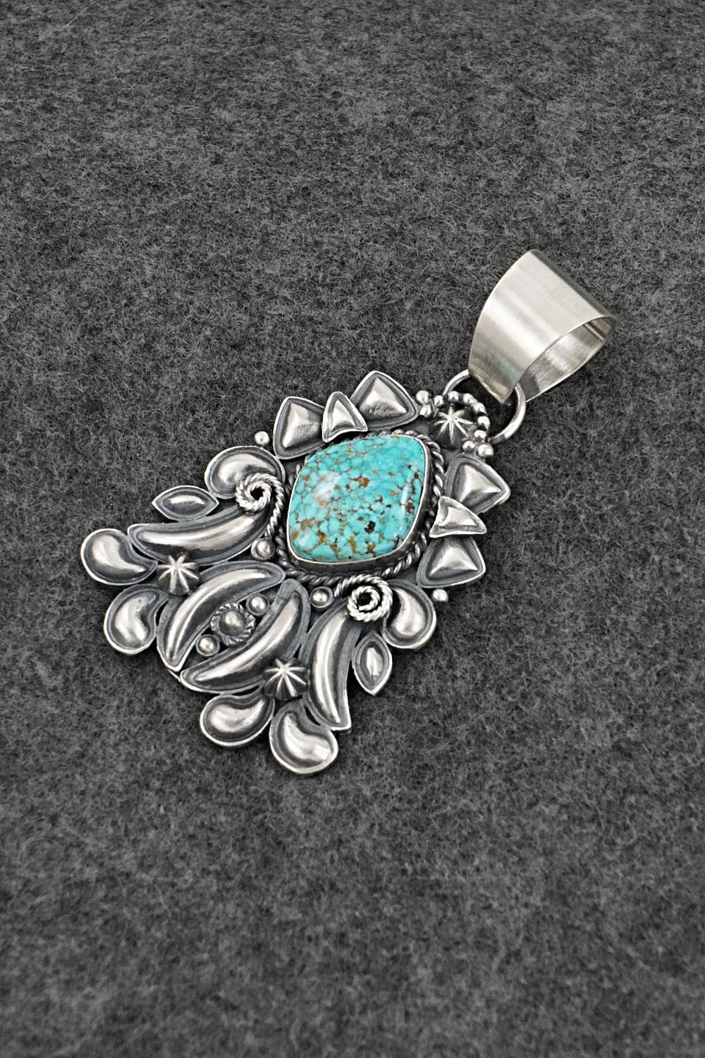 Turquoise and Sterling Silver Pendant - Derrick Gordon
