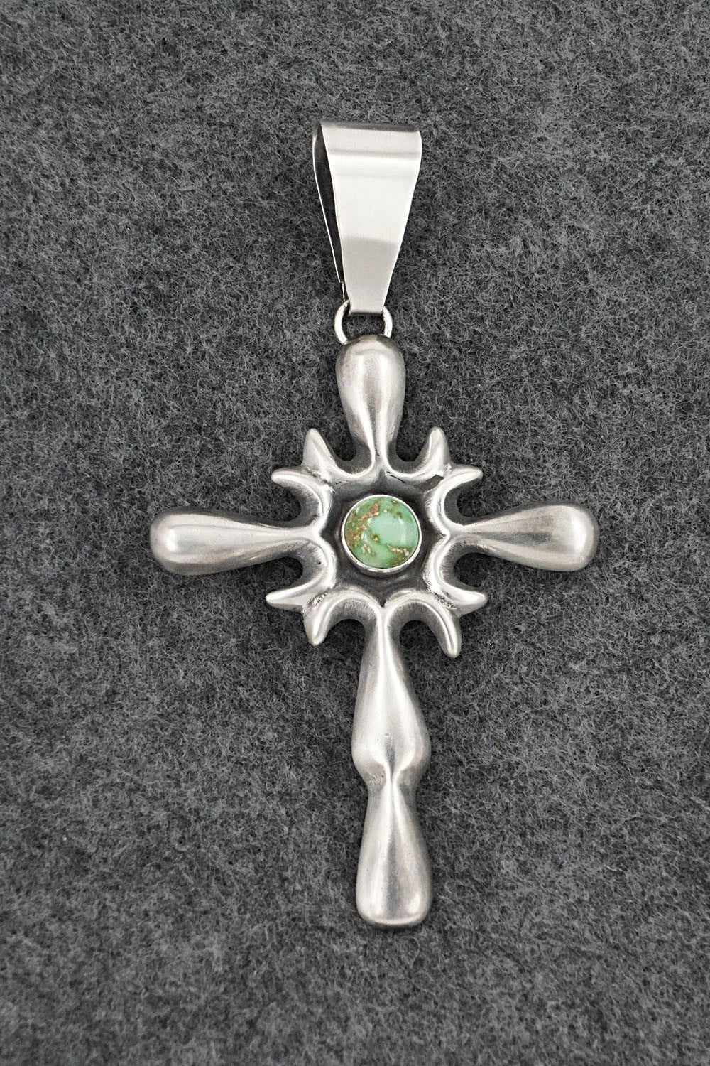 Turquoise & Sterling Silver Pendant - Eugene Gruber