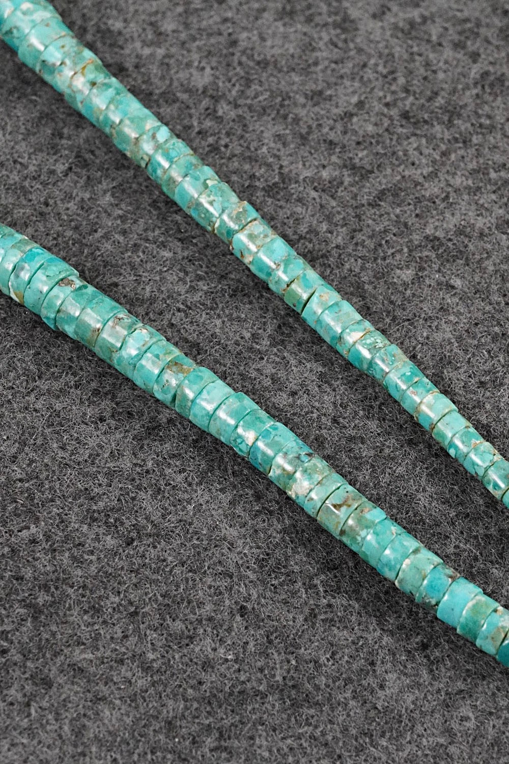 Turquoise & Sterling Silver Necklace 17" - Doreen Jake