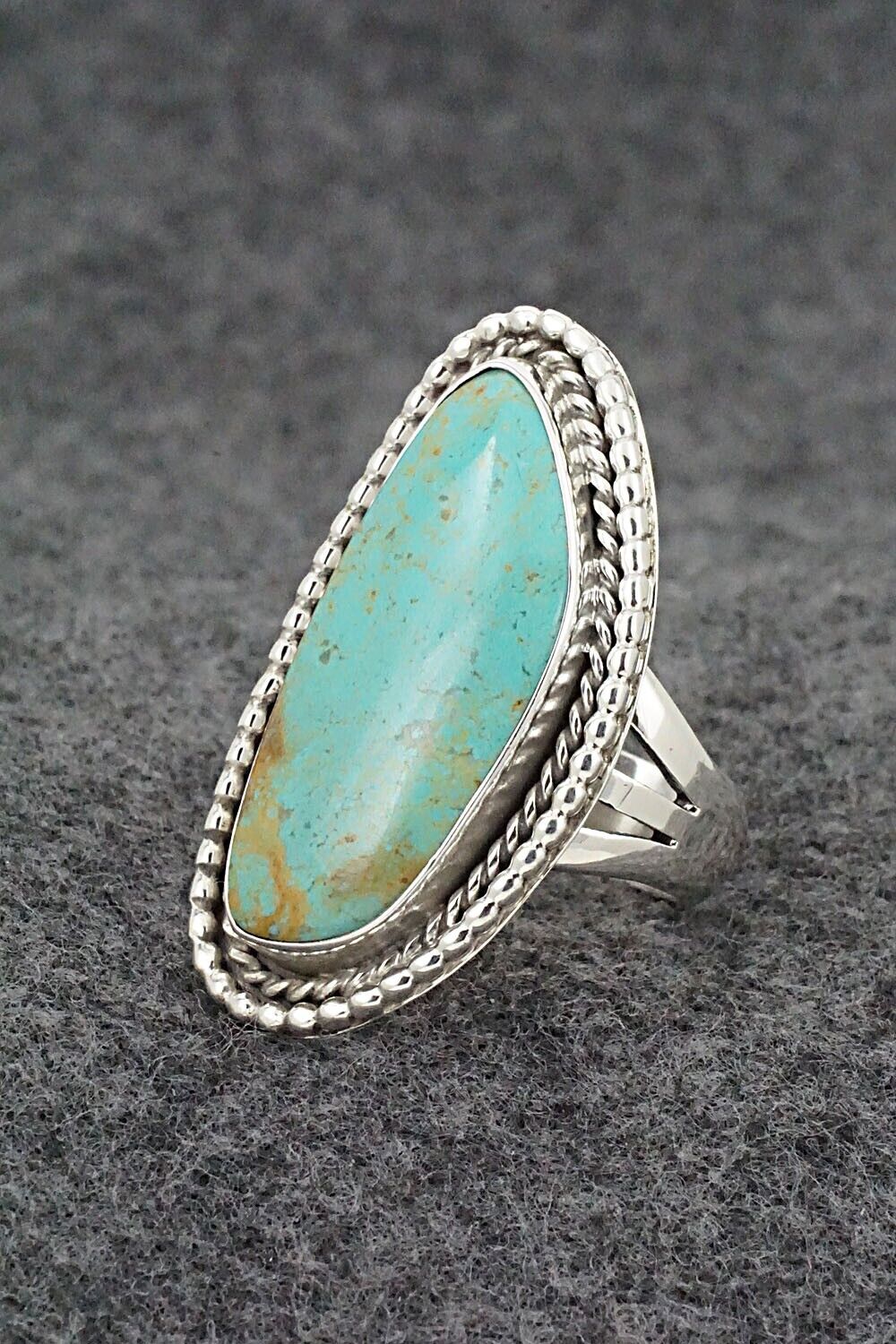 Turquoise & Sterling Silver Ring - Andrew Vandever - Size 7