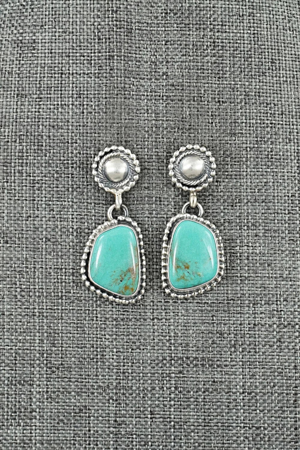 Turquoise & Sterling Silver Earrings - Darrin Livingston