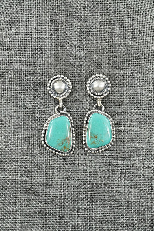 Turquoise & Sterling Silver Earrings - Darrin Livingston