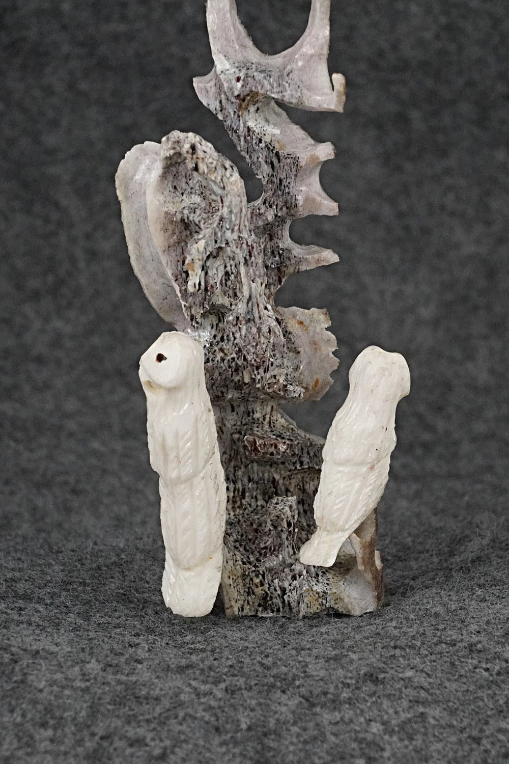 Owls Zuni Fetish Carving - Ruben Najara