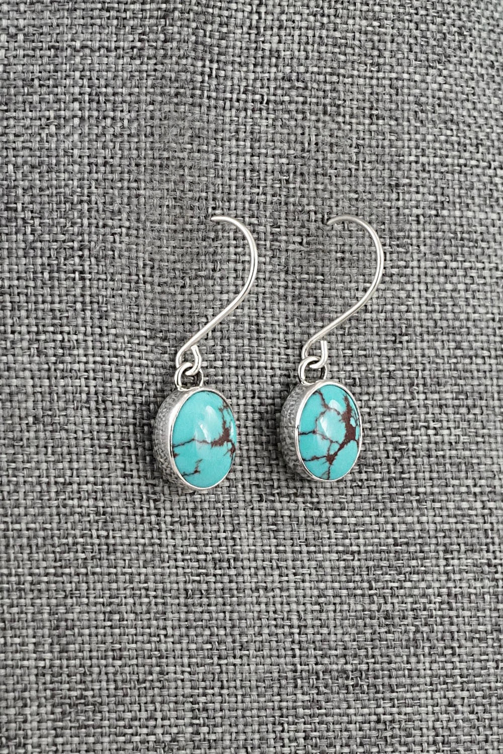 Turquoise & Sterling Silver Earrings - Eugene Gruber
