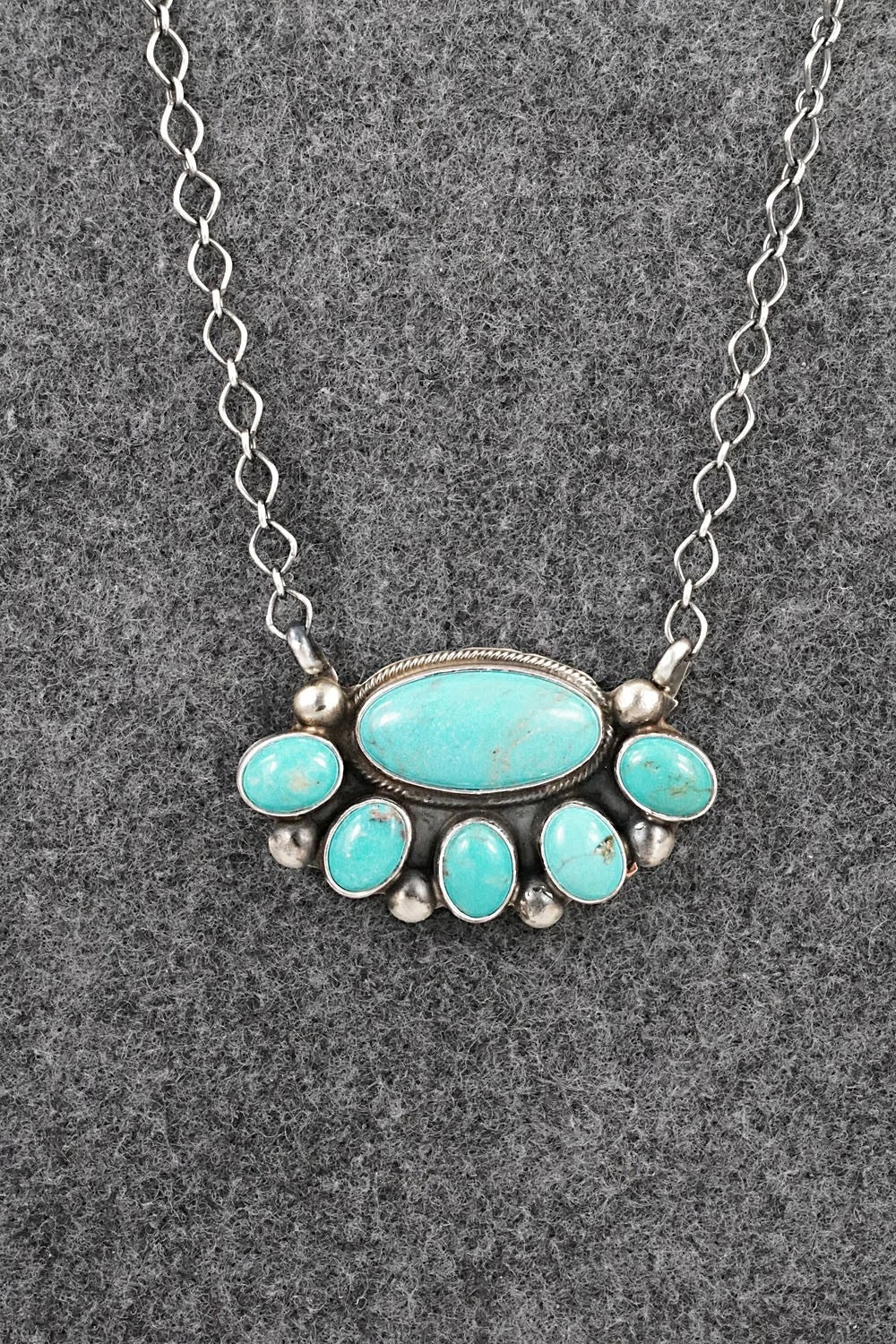 Turquoise & Sterling Silver Necklace - Kathleen Livingston