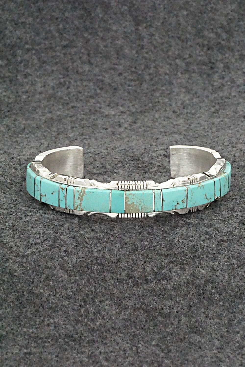 Turquoise & Sterling Silver Inlay Bracelet - Steve Francisco