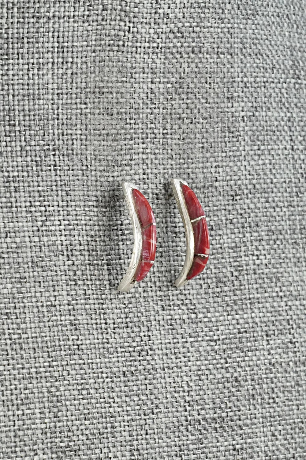 Coral & Sterling Silver Earrings - Kent Lonjose