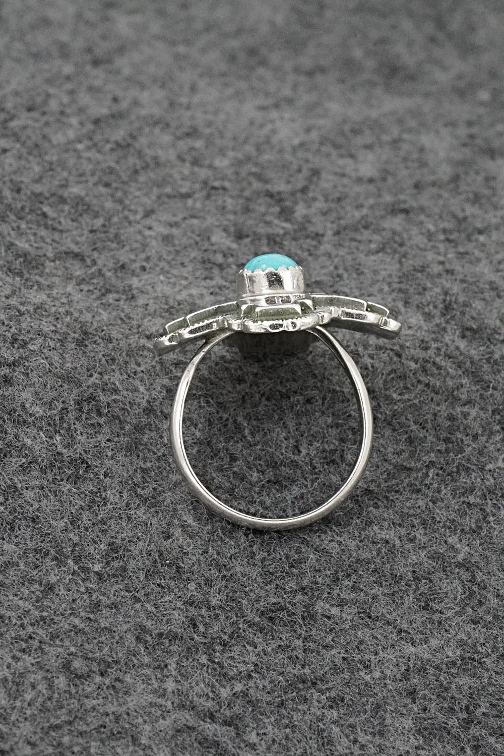 Turquoise and Sterling Silver Ring - Letricia Largo - Size 8