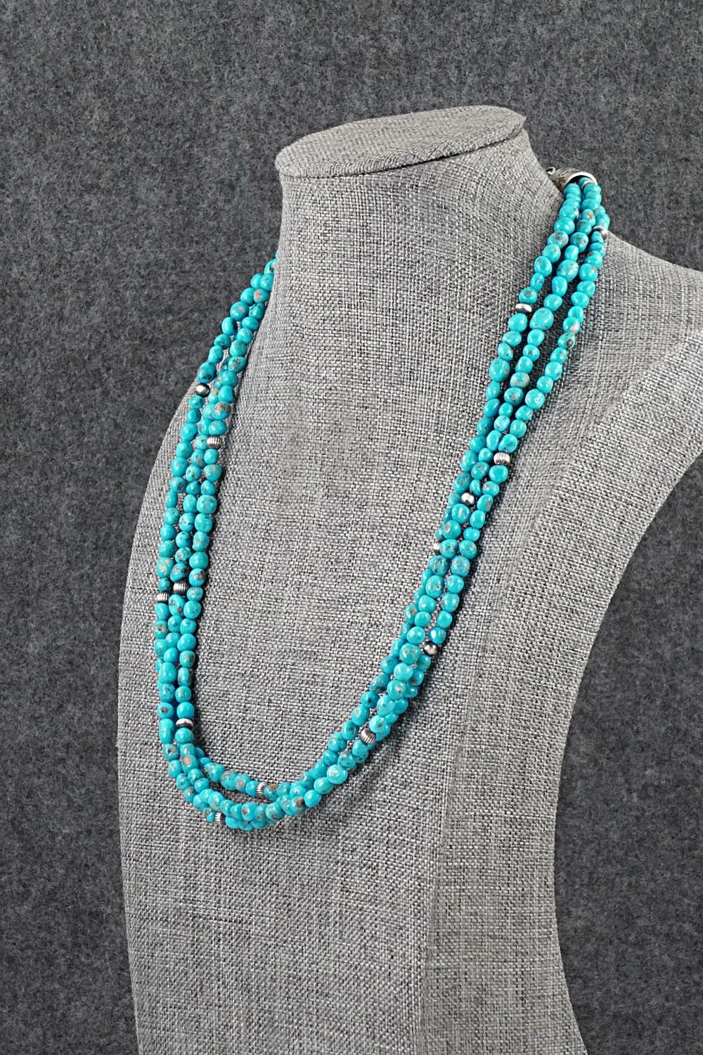 Turquoise & Sterling Silver Necklace - Theresa Skeets