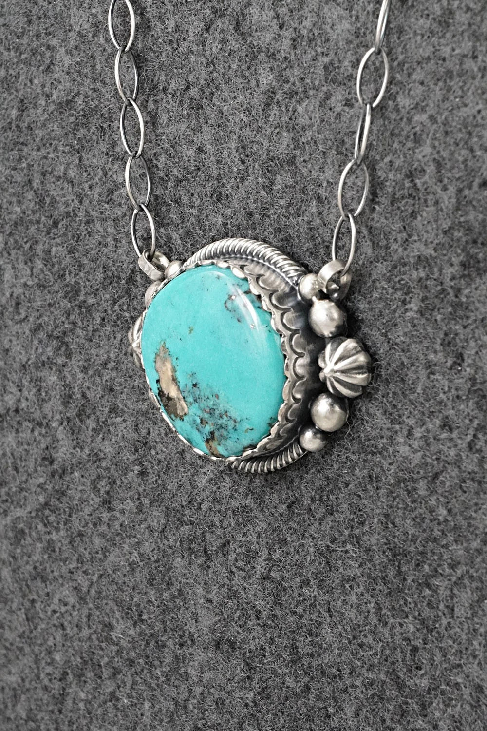 Turquoise & Sterling Silver Necklace - Mark Yazzie