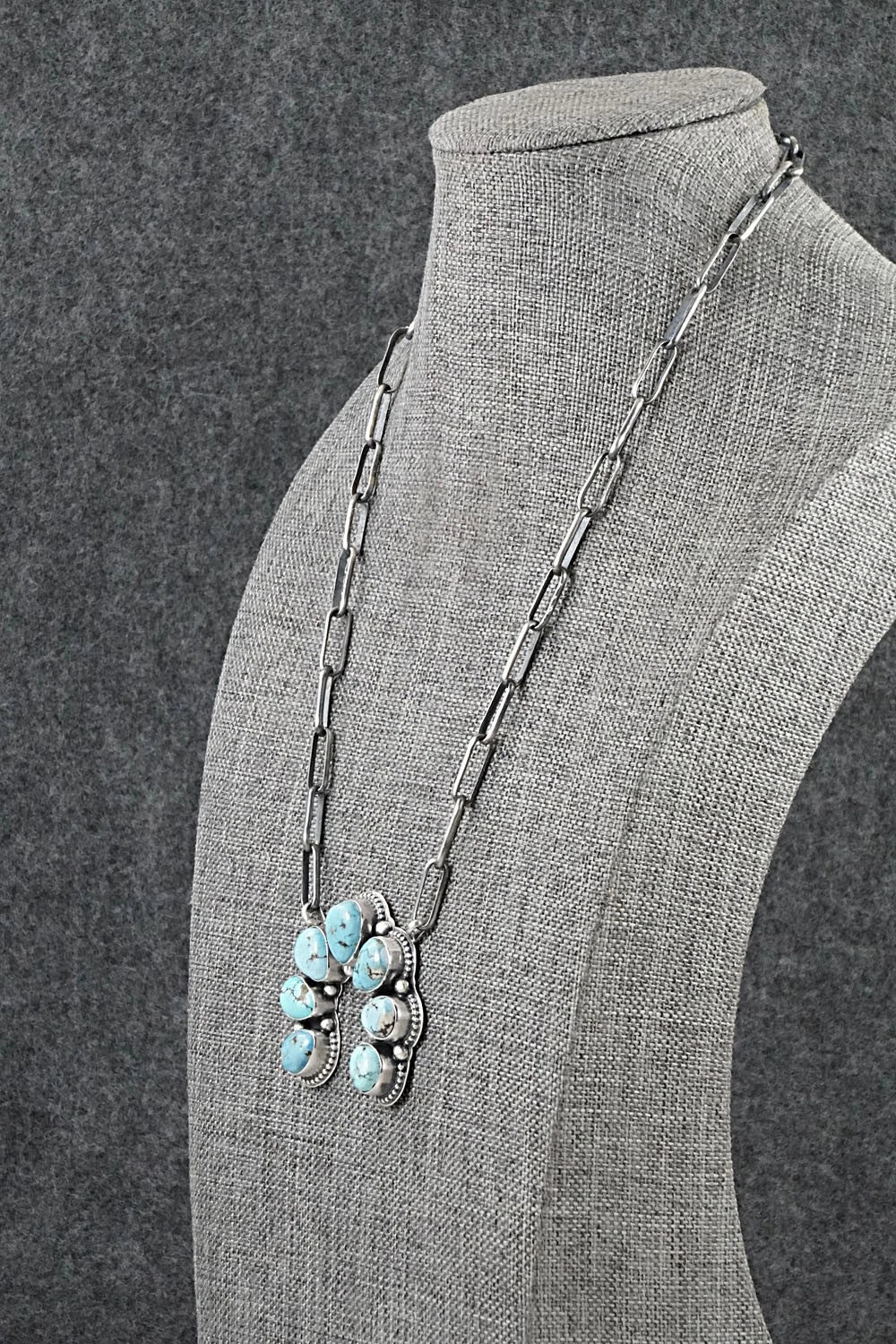 Turquoise & Sterling Silver Necklace - Darrin Livingston
