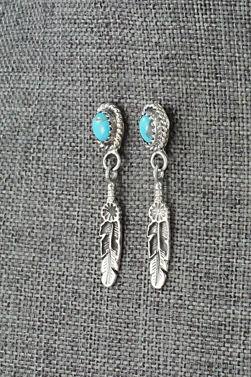 Turquoise and Sterling Silver Earrings - Emery Spencer