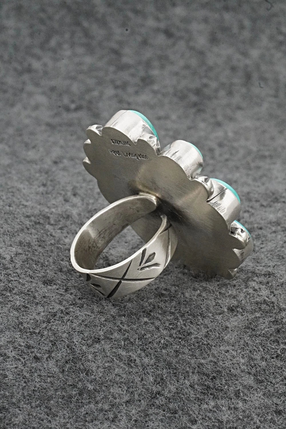 Turquoise & Sterling Silver Ring - Paul Livingston - Size Adjustable