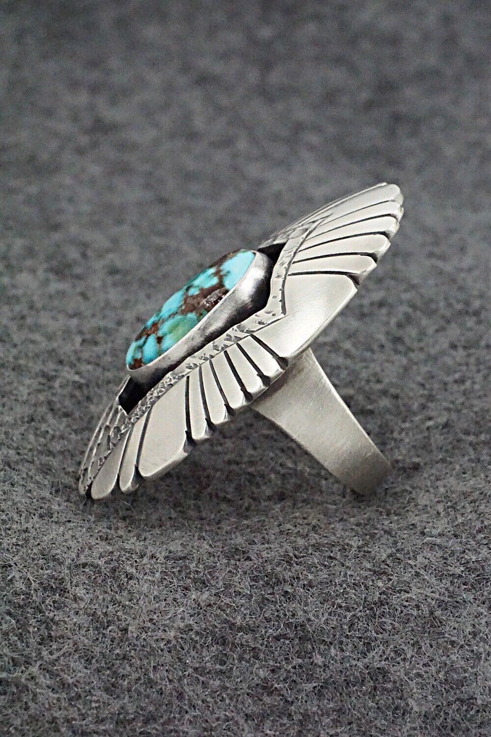 Turquoise & Sterling Silver Ring - Marita Benally - Size 7.5