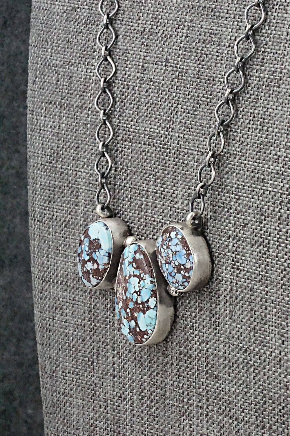 Turquoise & Sterling Silver Necklace - Darrin Livingston