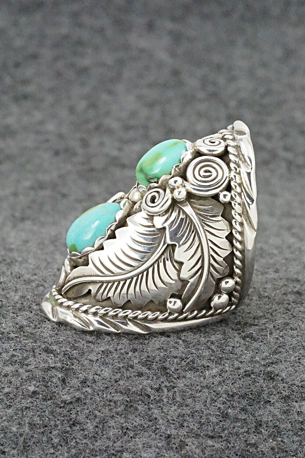 Turquoise & Sterling Silver Ring - Julia Etsitty - Size 8.5