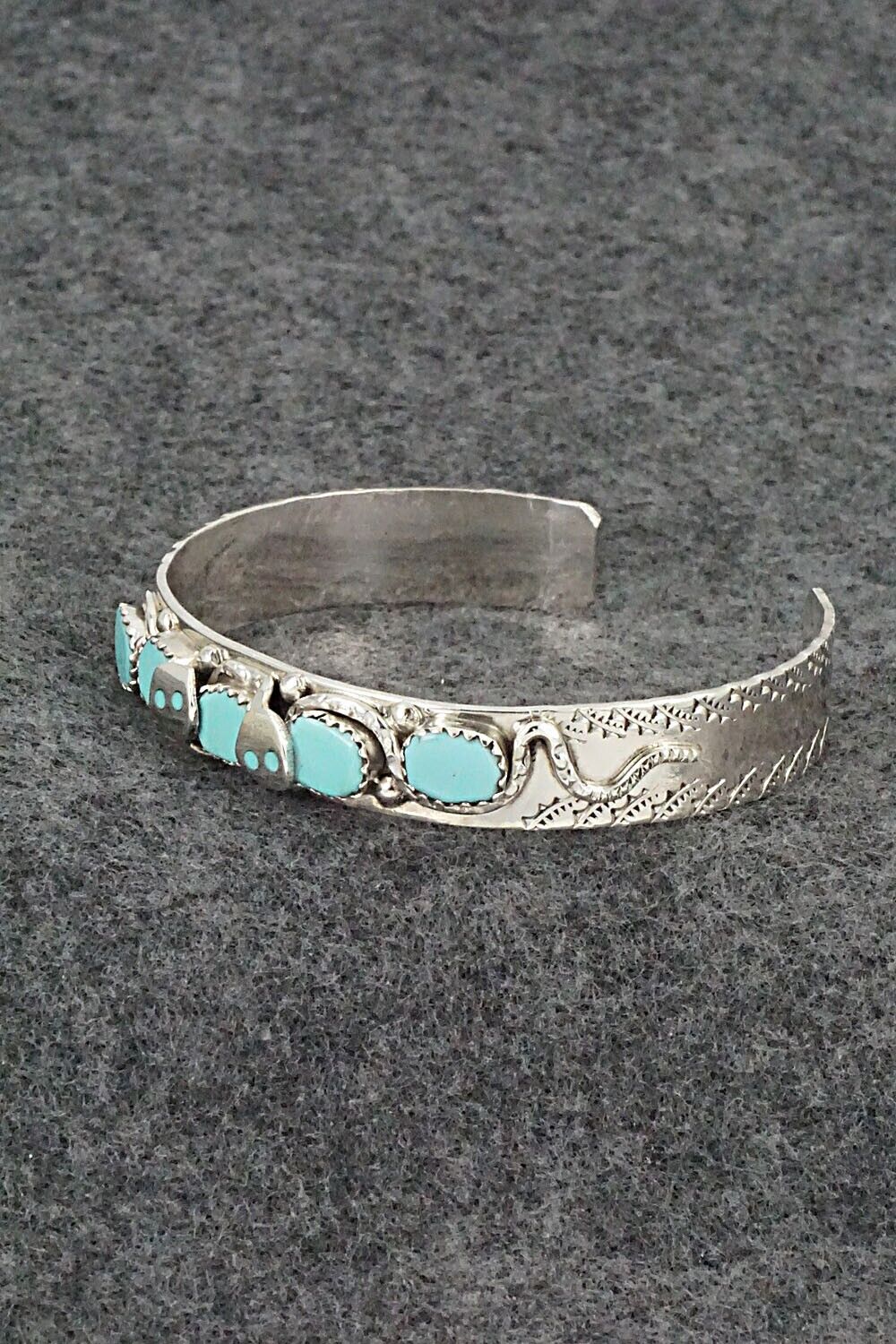 Turquoise & Sterling Silver Bracelet - Joy Calavaza