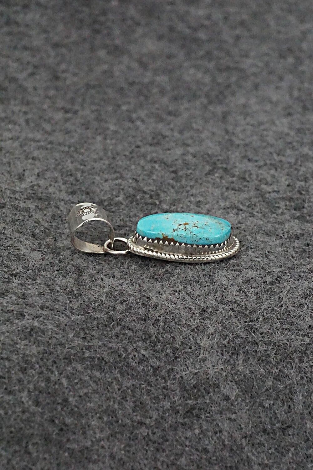 Turquoise & Sterling Silver Pendant - Ernest Hawthorne