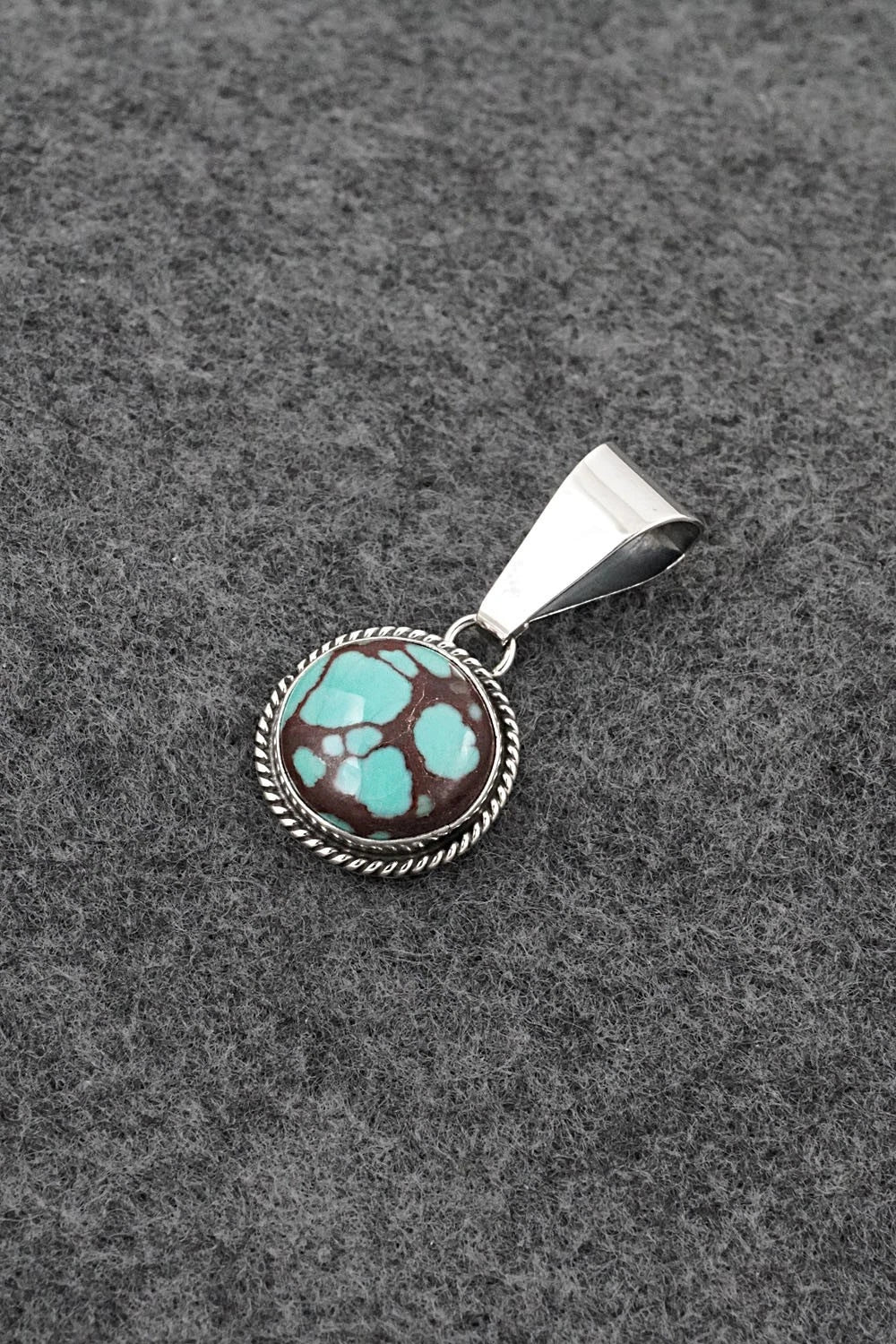 Turquoise & Sterling Silver Pendant - Eugene Gruber
