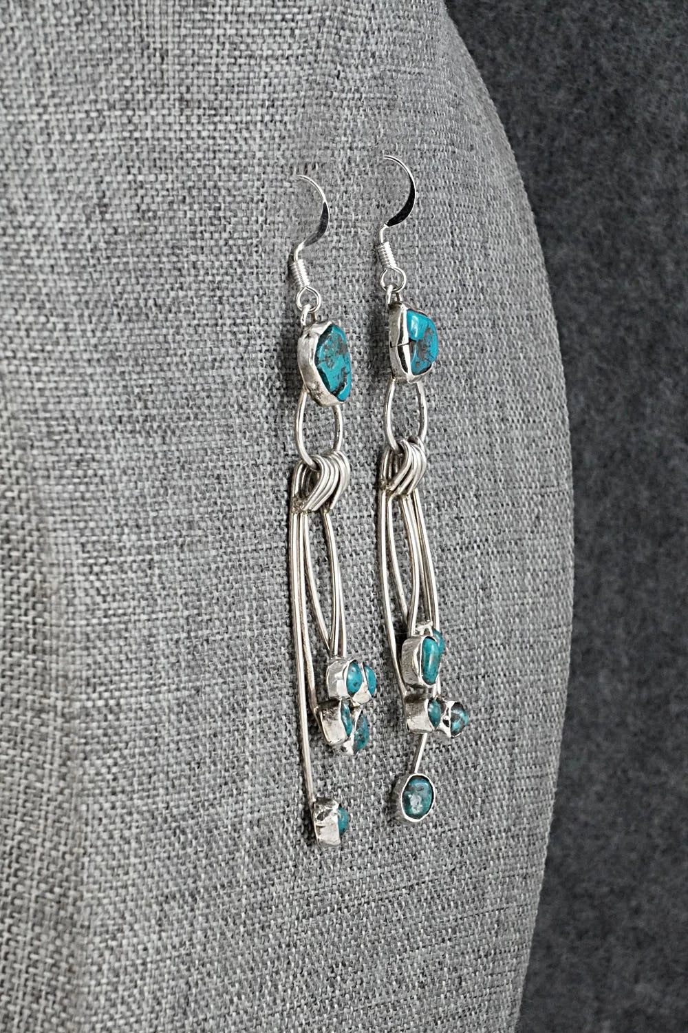Turquoise & Sterling Silver Earrings - Priscilla Reeder