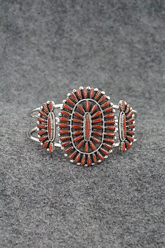 Coral & Sterling Silver Bracelet - Judy Wallace