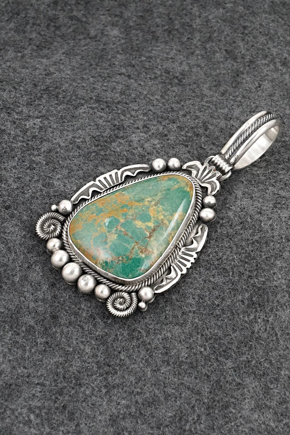 Turquoise & Sterling Silver Pendant - Rosita Calladitto