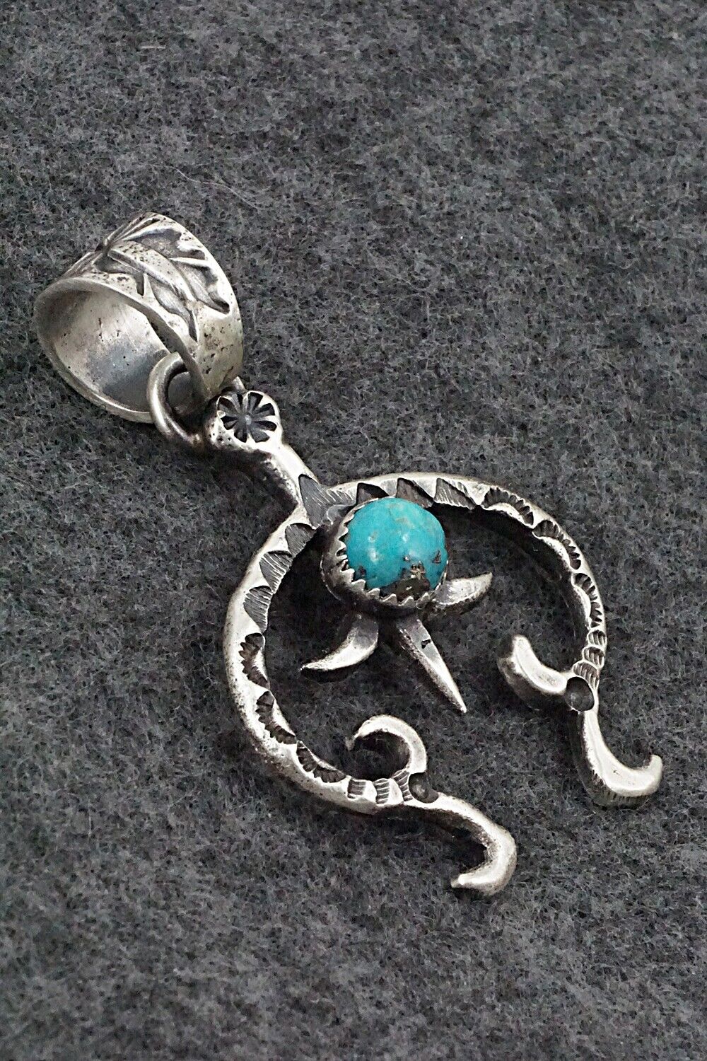 Turquoise & Sterling Silver Pendant - Kevin Billah