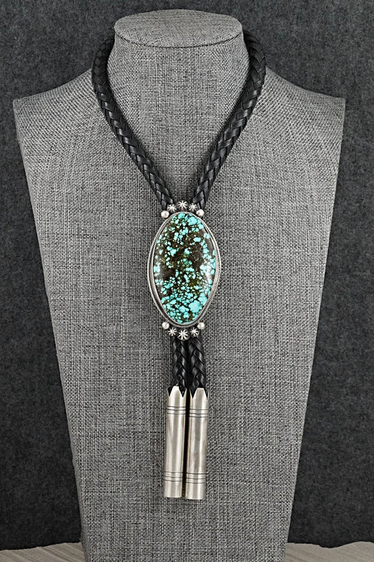 Turquoise & Sterling Silver Bolo Tie - Bobby Johnson
