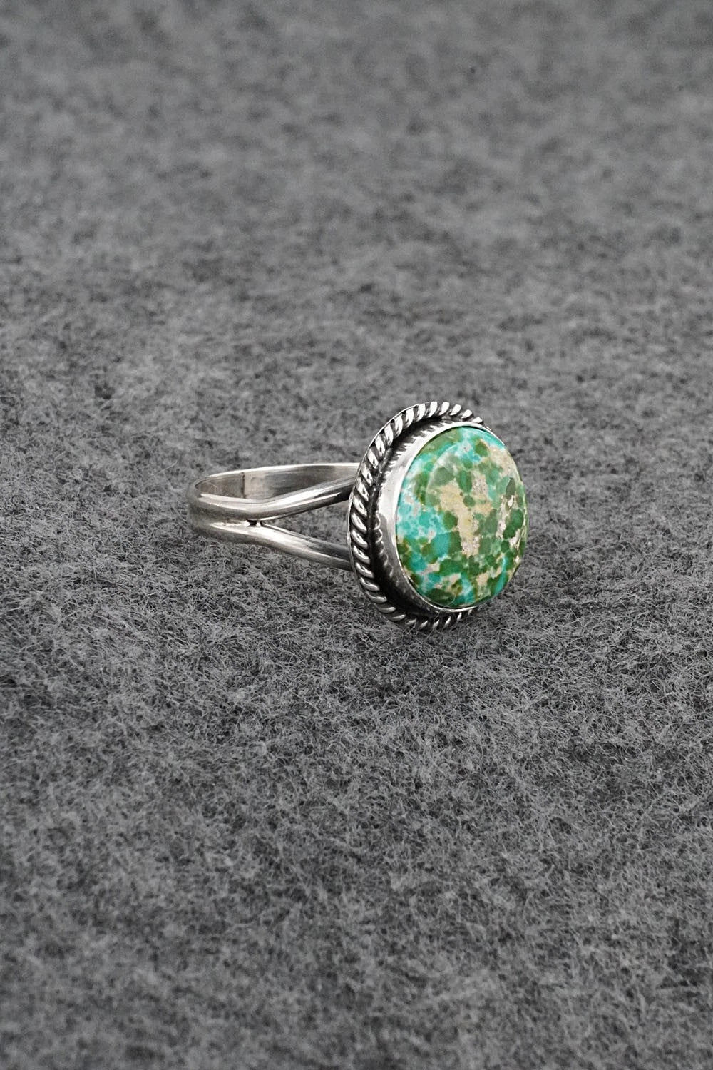 Turquoise & Sterling Silver Ring - Rosemary Saunders - Size 8