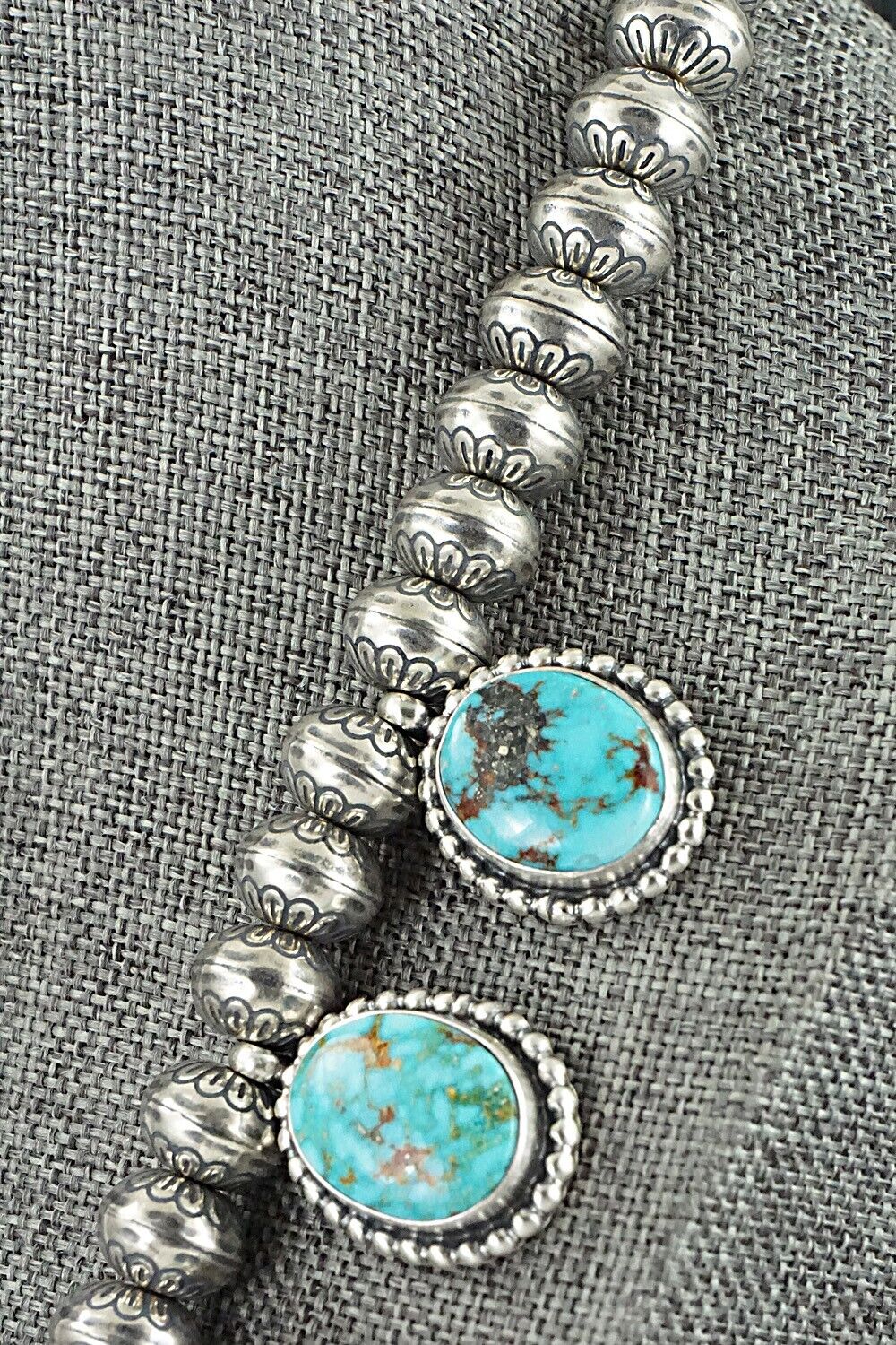 Turquoise & Sterling Silver Necklace and Earrings Set - Randy Boyd