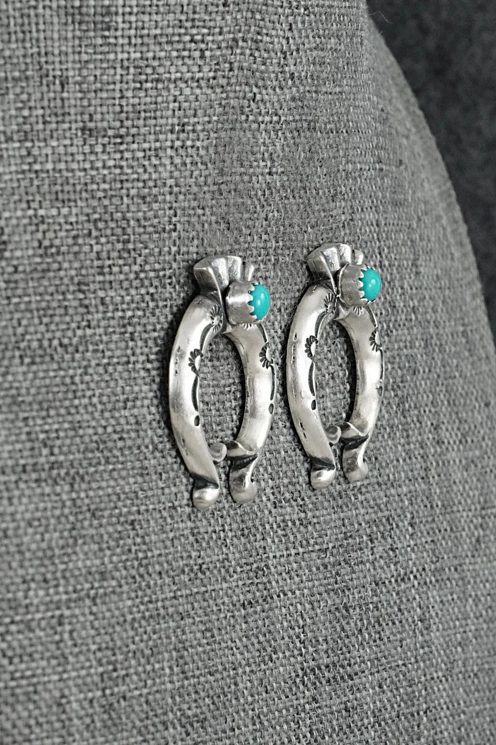 Turquoise & Sterling Silver Earrings - Adrienne Gordon