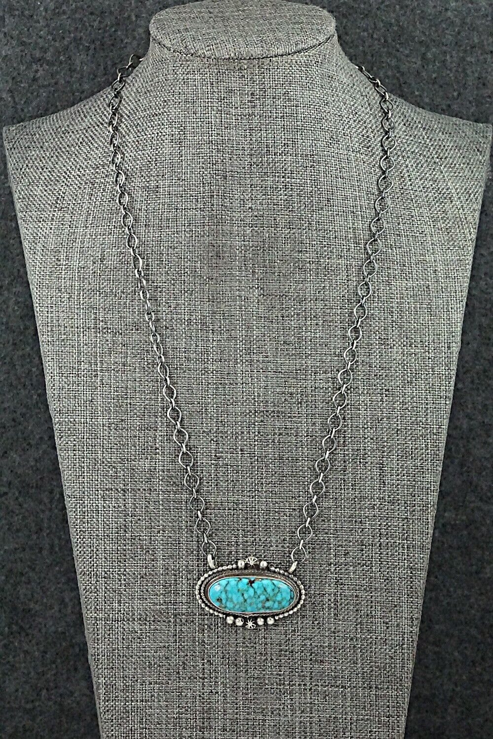 Turquoise & Sterling Silver Necklace - Randy Billy