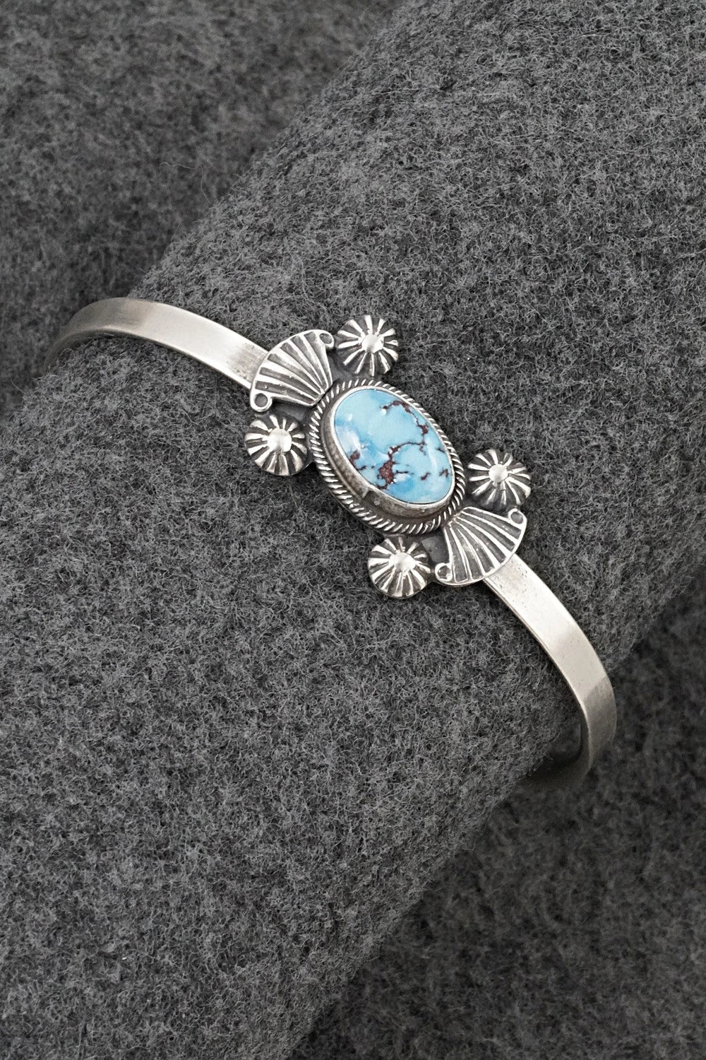Turquoise & Sterling Silver Bracelet - Genevieve Francisco