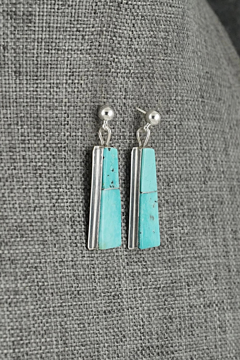 Turquoise & Sterling Silver Earrings - Brenda Pete