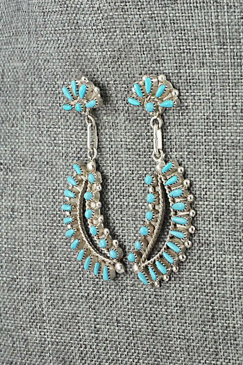 Turquoise & Sterling Silver Earrings - Vangie Lonjose