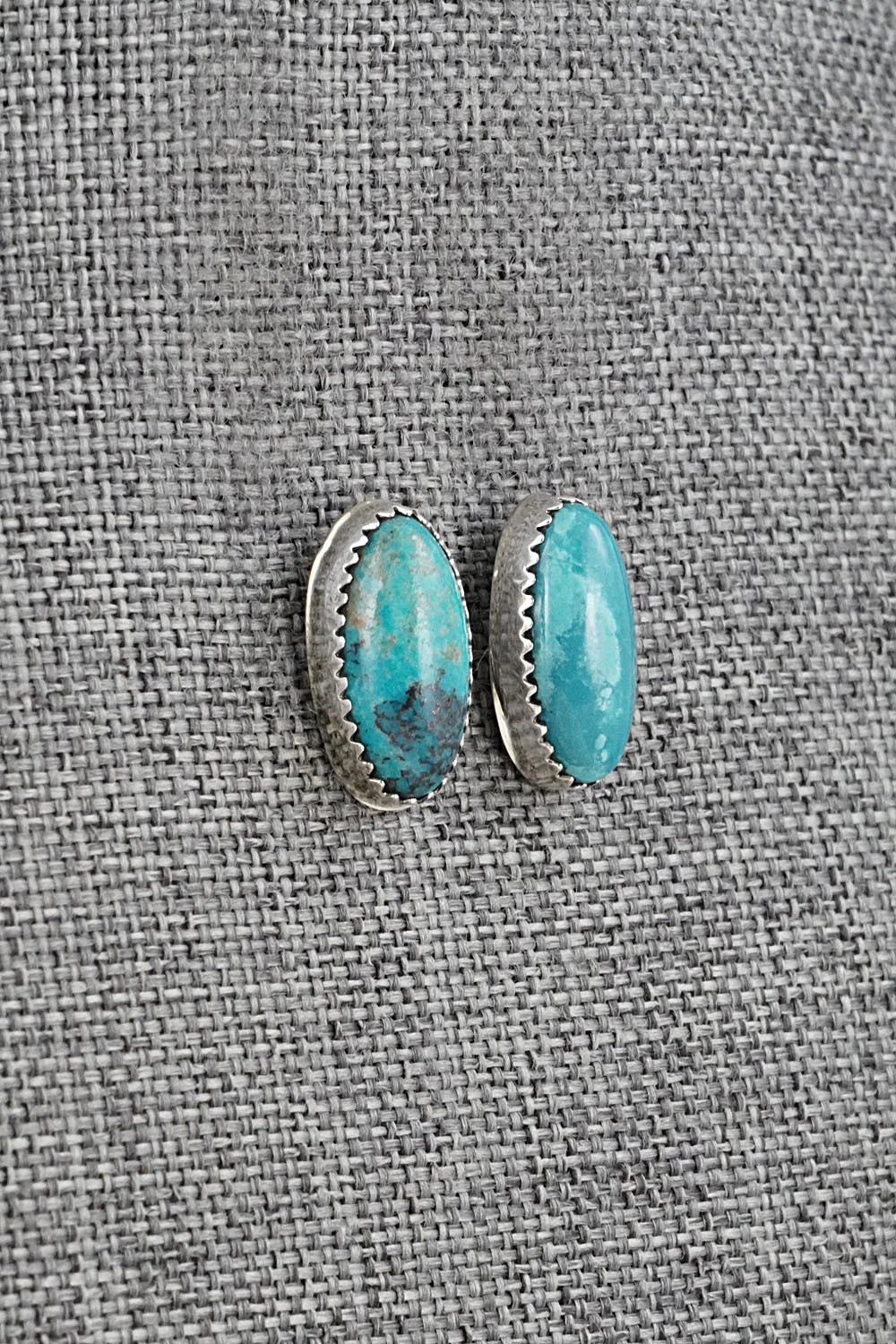 Turquoise & Sterling Silver Necklace and Earrings Set - Murray Hannaweeka
