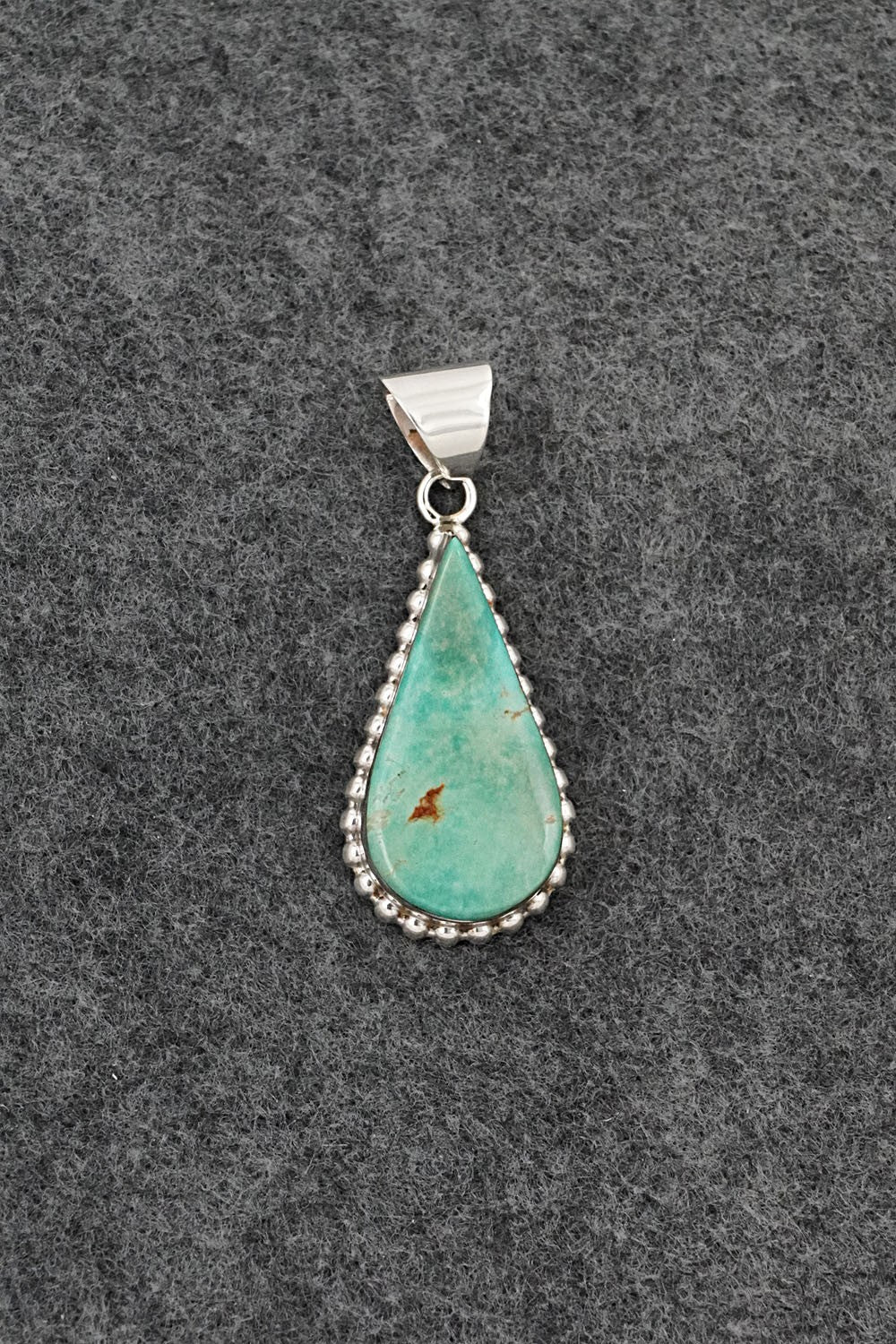 Turquoise & Sterling Silver Pendant - Larry Castillo